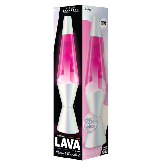14.5″ Lava Lamp Opalescent Pearl